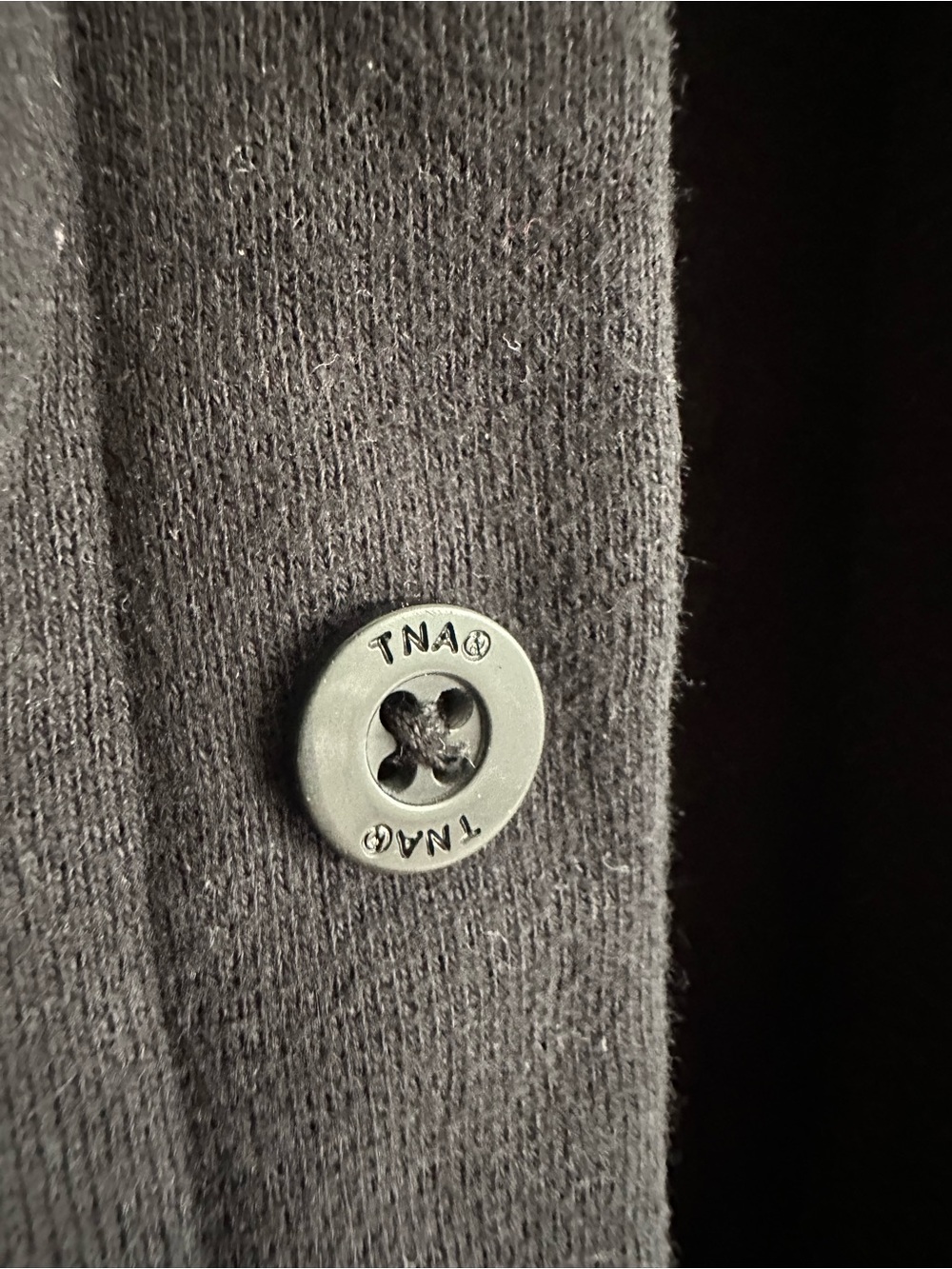 TNA Black Fleece Button-Up Jacket - Picture 4 of 5